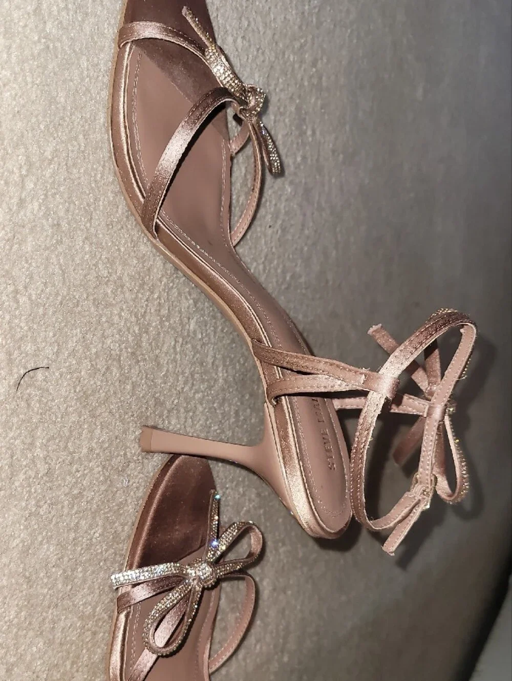 Steve Madden Rose Gold Bow-Strap Heels